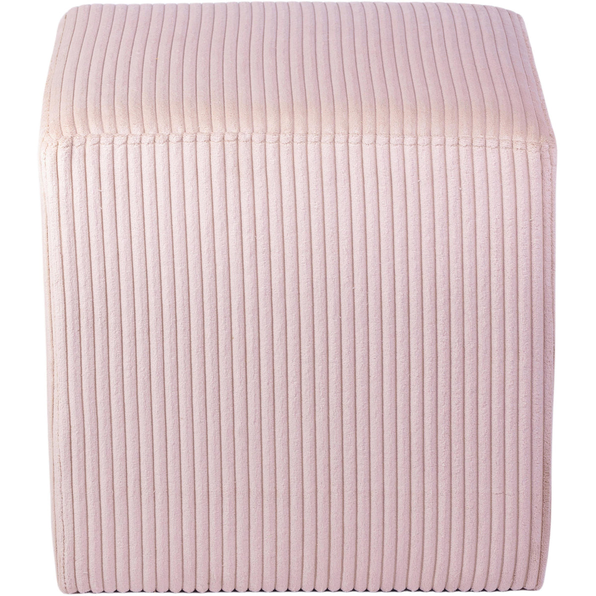 Meridian Roy Pink Microsuede Fabric Ottoman/Stool