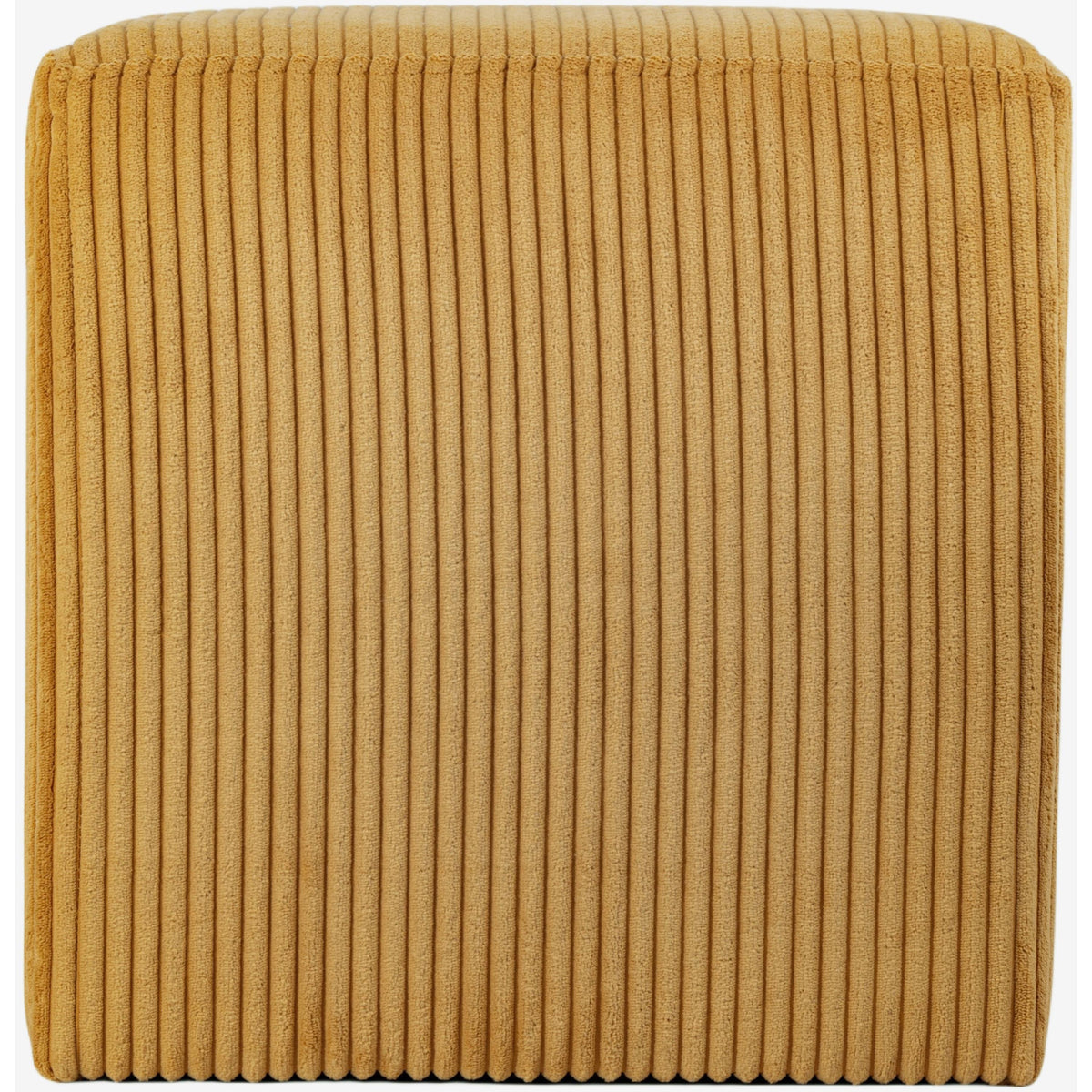 Meridian Roy Yellow Microsuede Fabric Ottoman/Stool