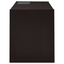 Halston 47-inch 2-drawer Office Desk with Cabinet Cappuccino