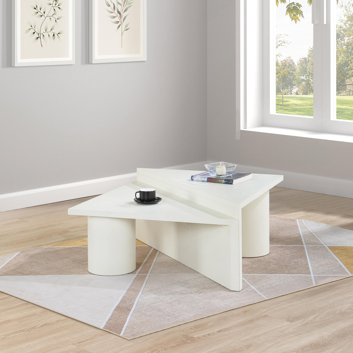 Meridian Pavillion White Coffee Table