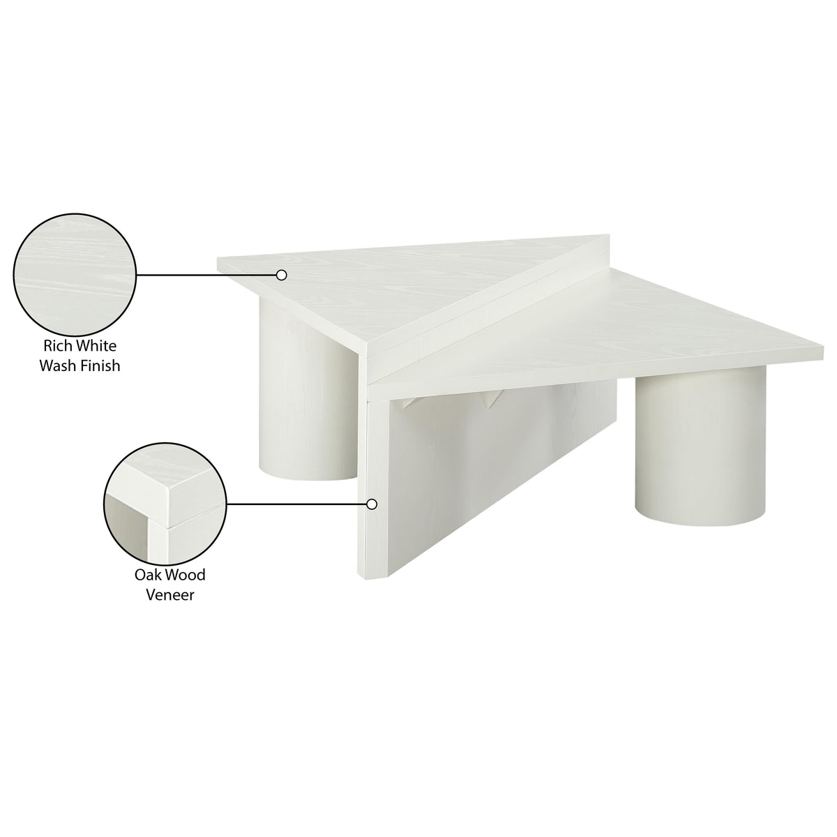 Meridian Pavillion White Coffee Table