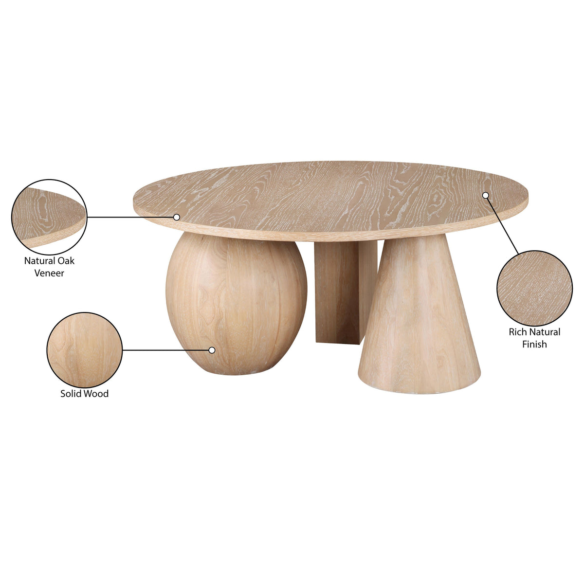 Meridian Revive Natural Oak Coffee Table