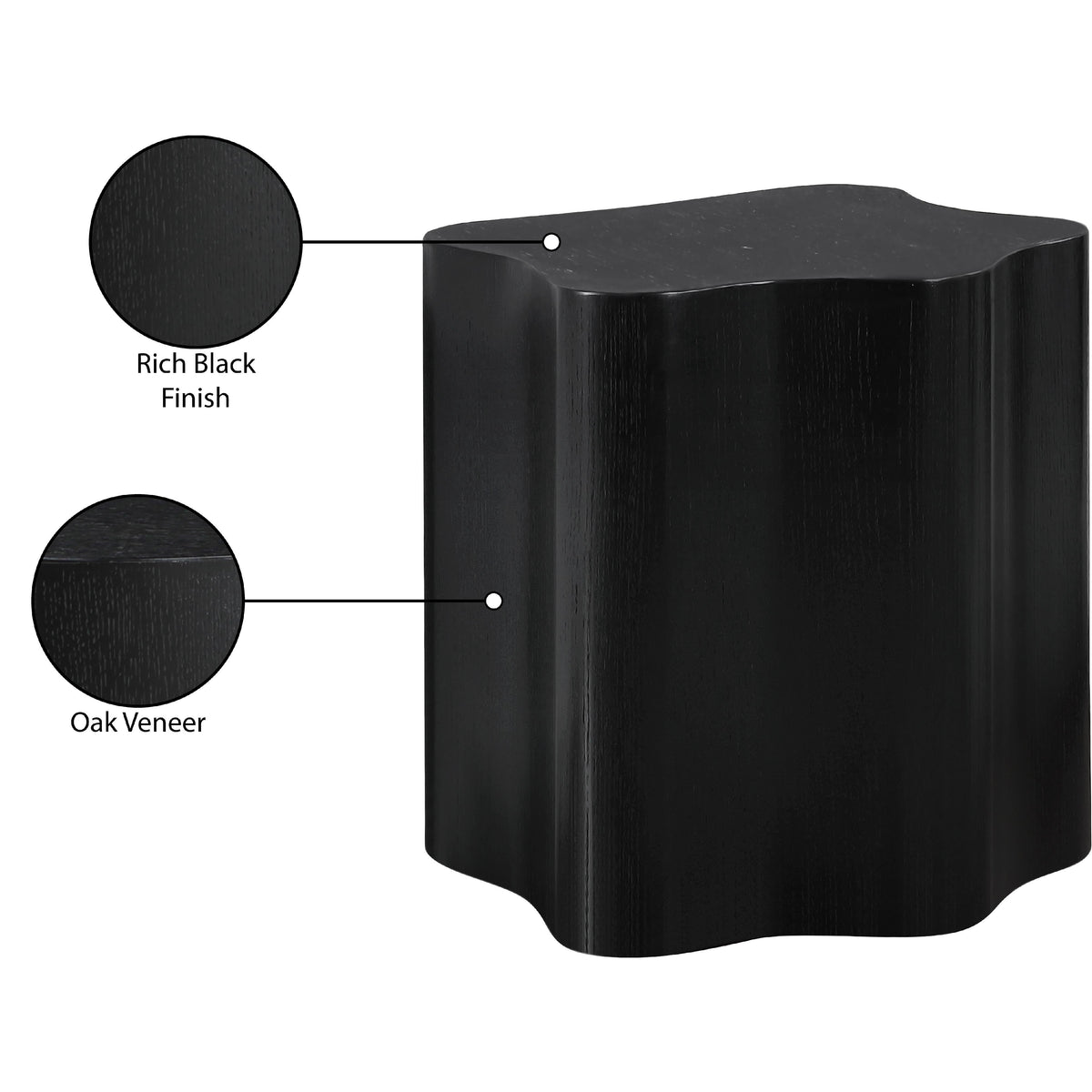 Meridian Zaire Black End Table