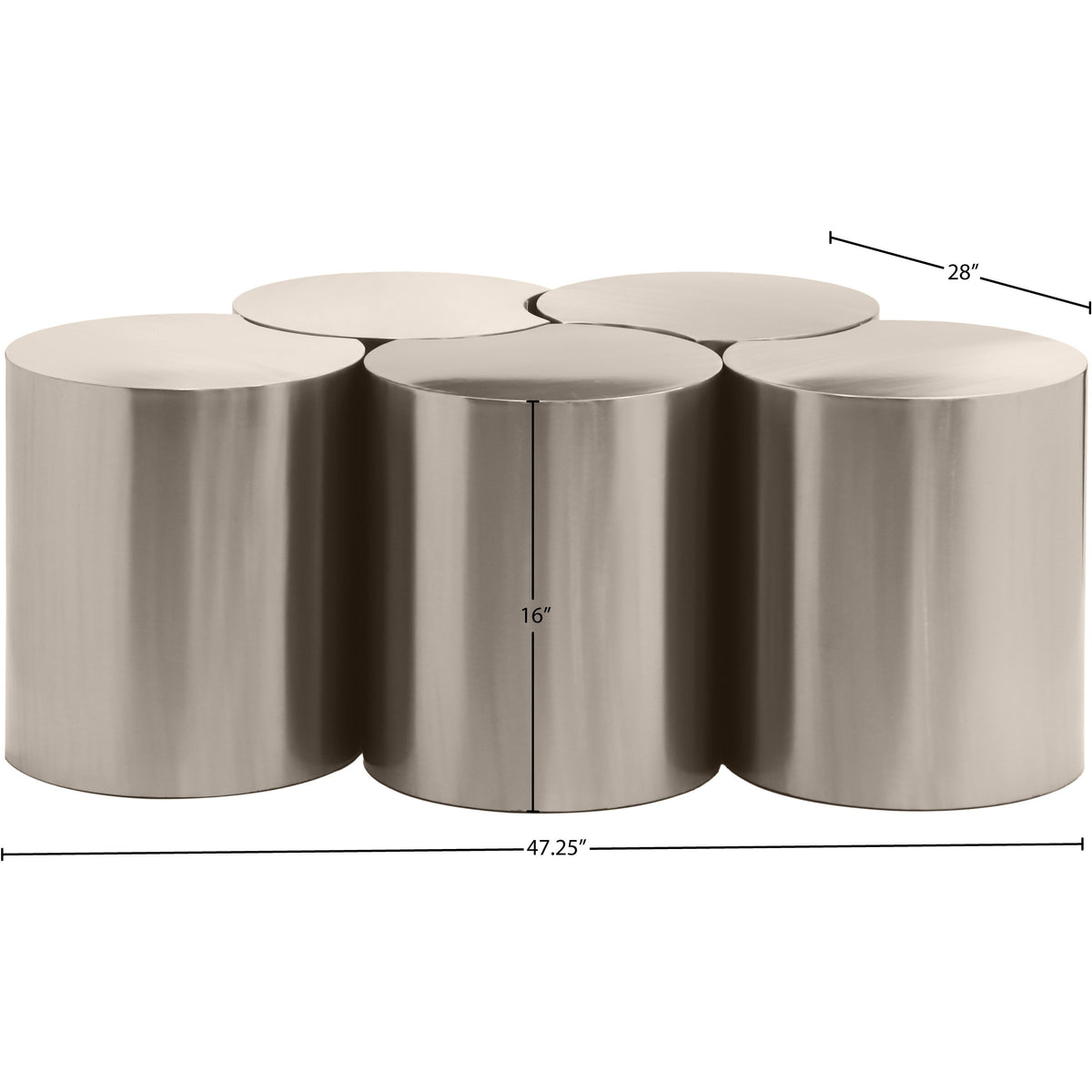 Meridian Dimple Silver Coffee Table