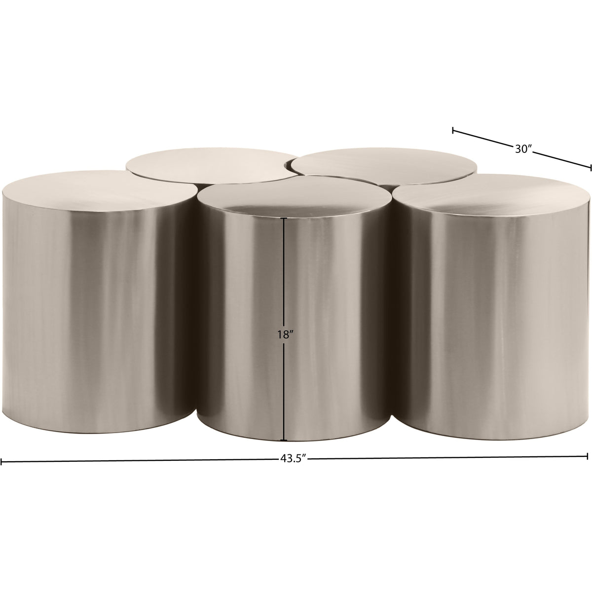 Meridian Dimple Silver Coffee Table