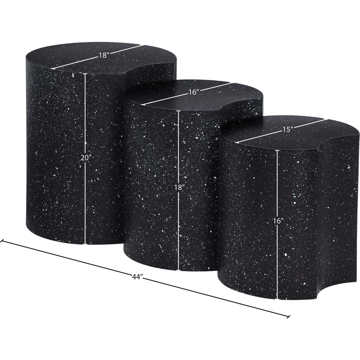 Meridian Dimple Black End Table