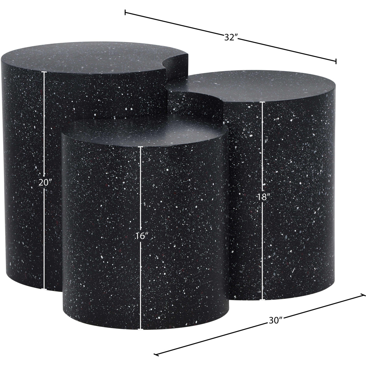 Meridian Dimple Black End Table