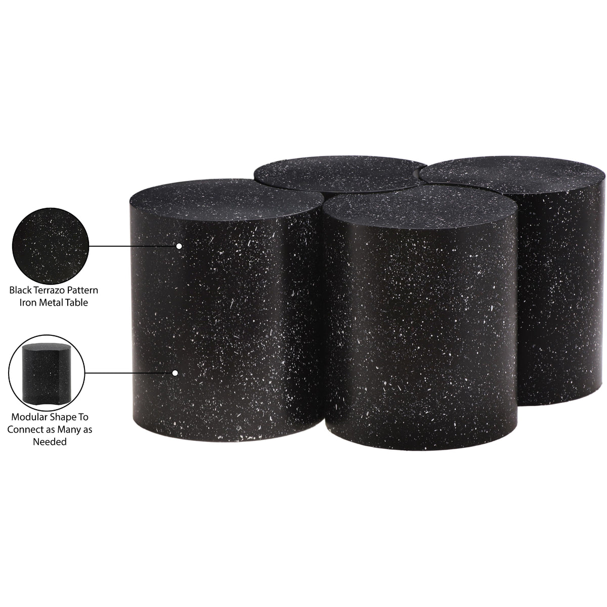 Meridian Dimple Black Coffee Table