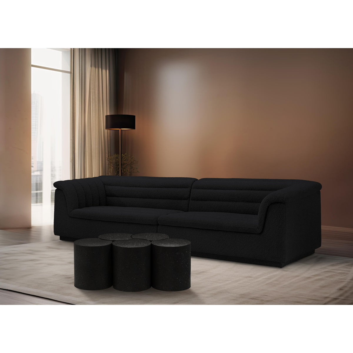 Meridian Dimple Black Coffee Table