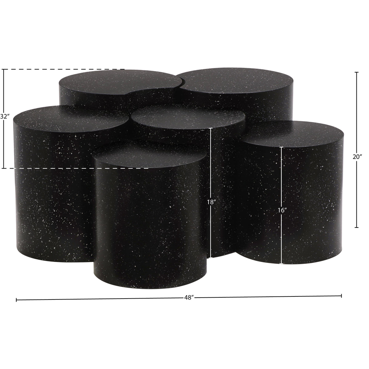 Meridian Dimple Black Coffee Table