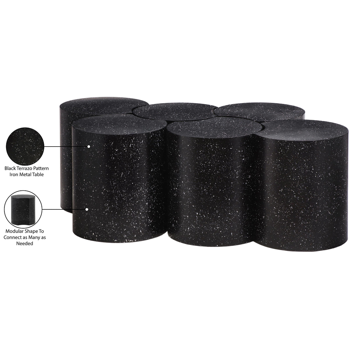 Meridian Dimple Black Coffee Table