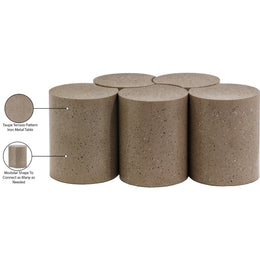 Meridian Dimple Taupe Coffee Table