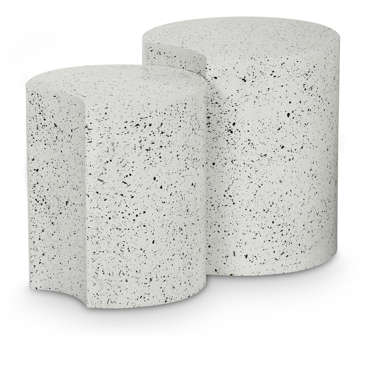 Meridian Dimple White End Table