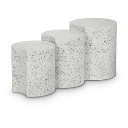 Meridian Dimple White End Table
