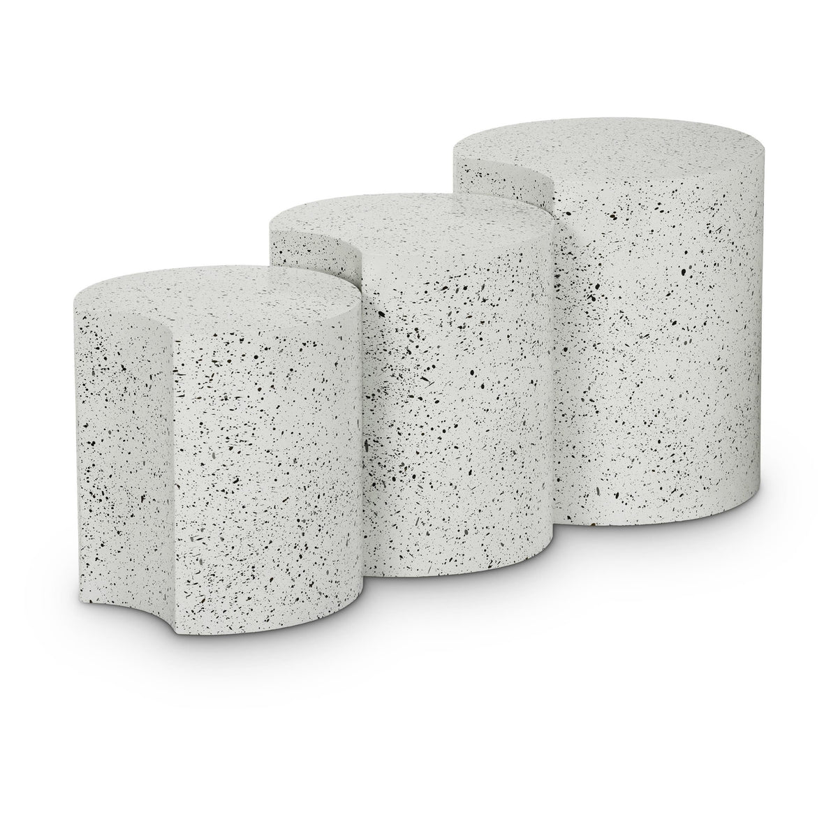 Meridian Dimple White End Table