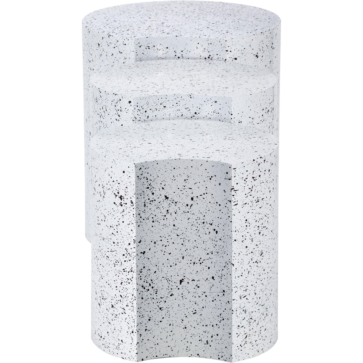 Meridian Dimple White End Table