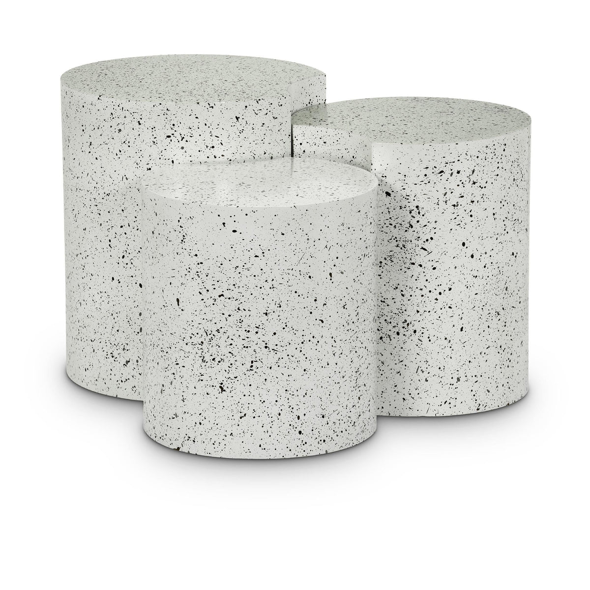 Meridian Dimple White End Table