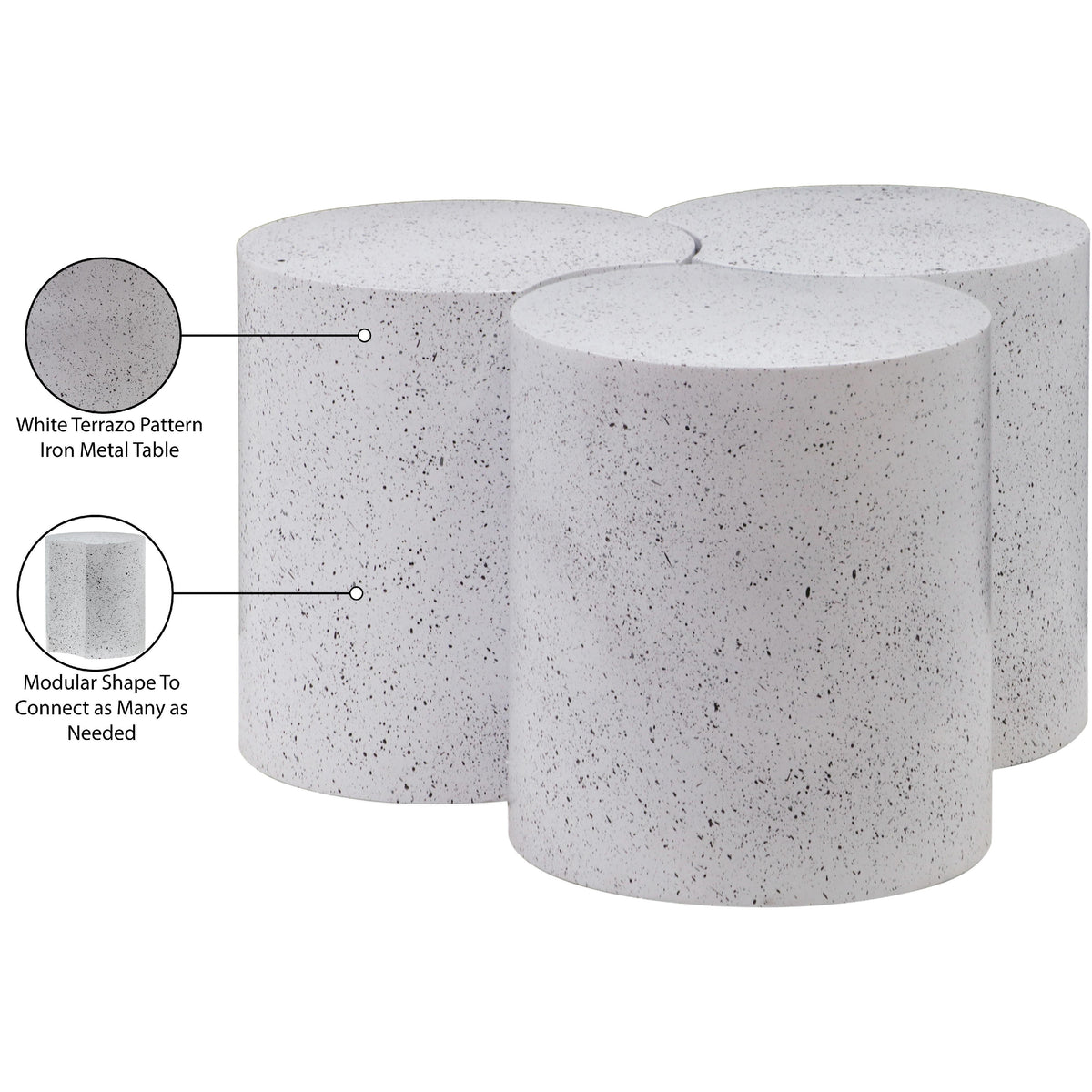 Meridian Dimple White Coffee Table