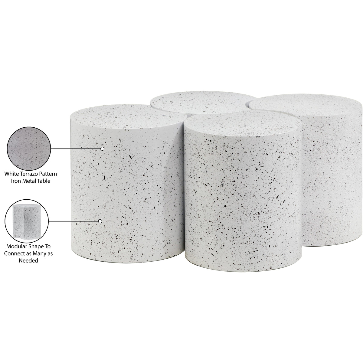 Meridian Dimple White Coffee Table