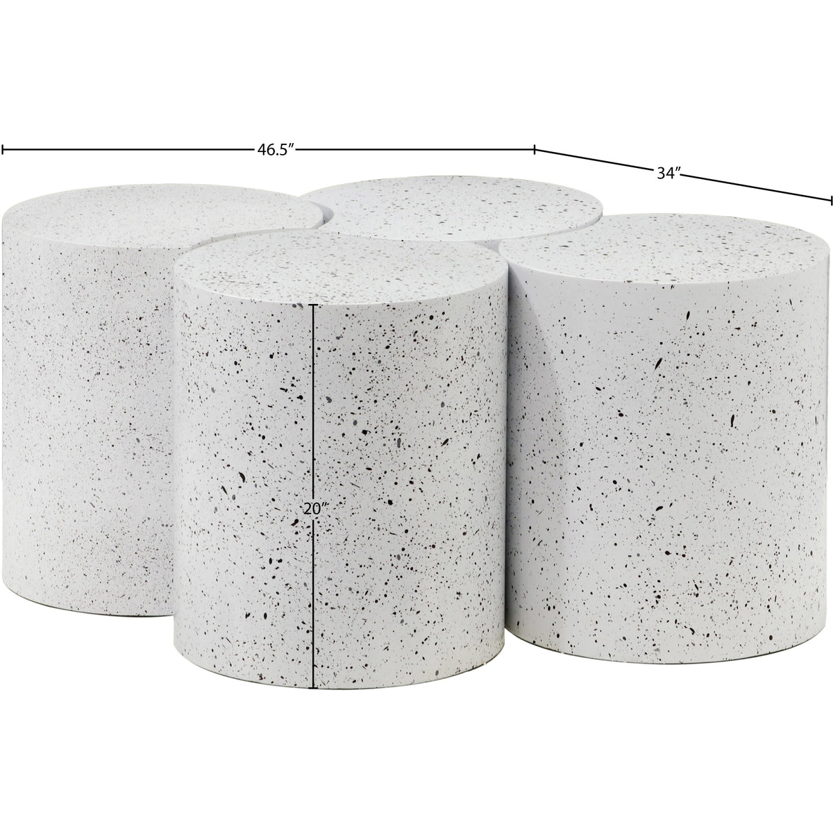 Meridian Dimple White Coffee Table