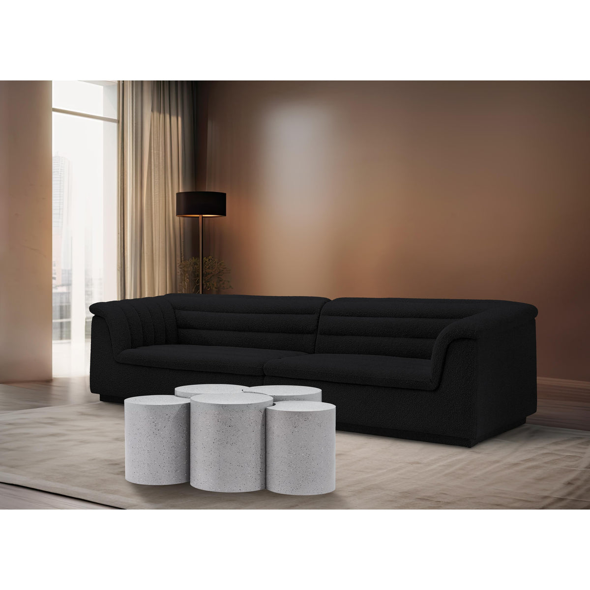 Meridian Dimple White Coffee Table