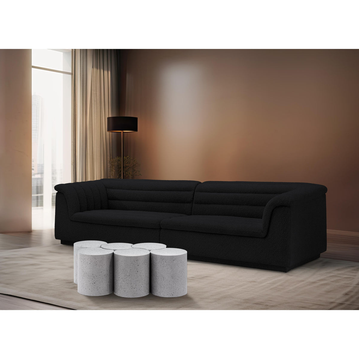 Meridian Dimple White Coffee Table