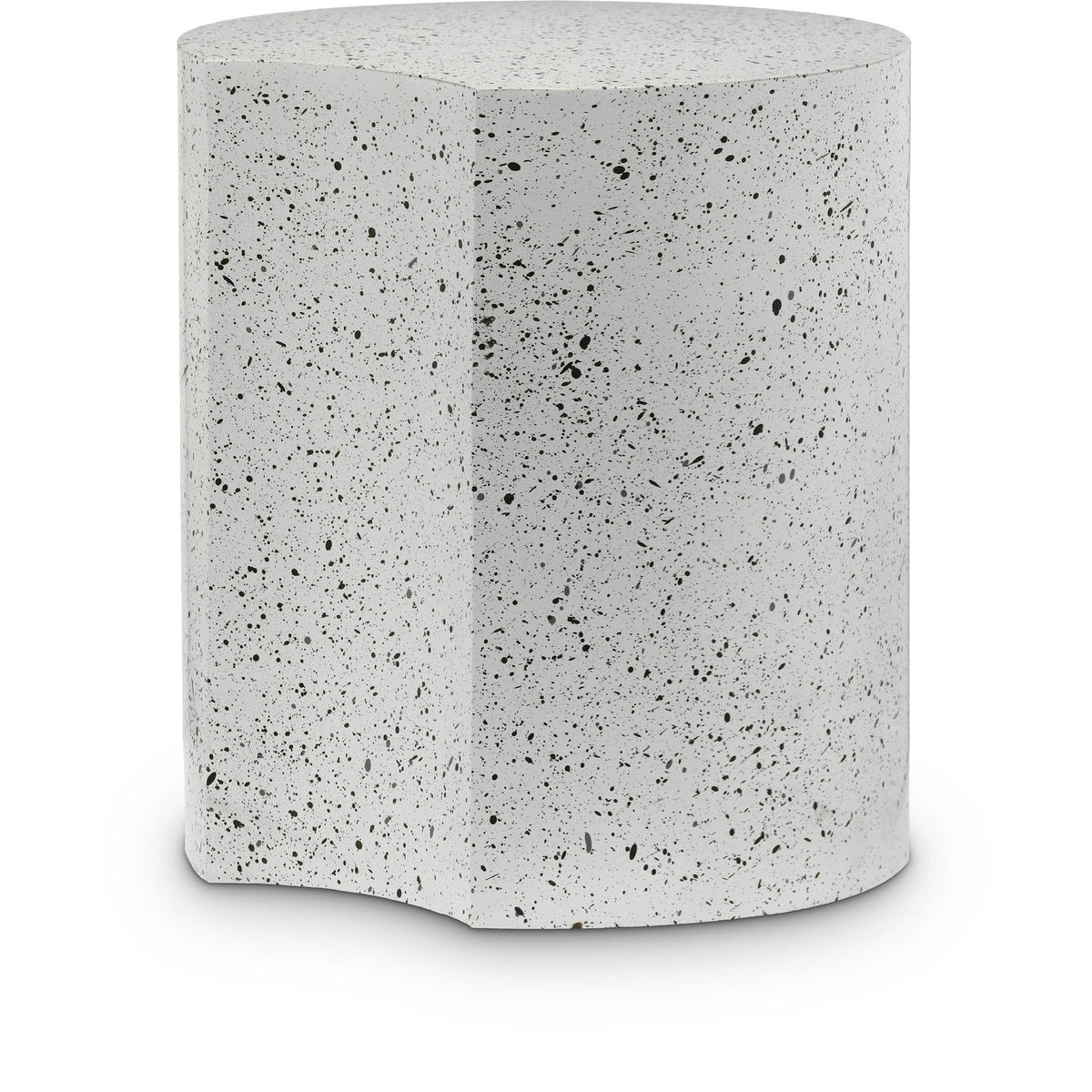 Meridian Dimple White End Table