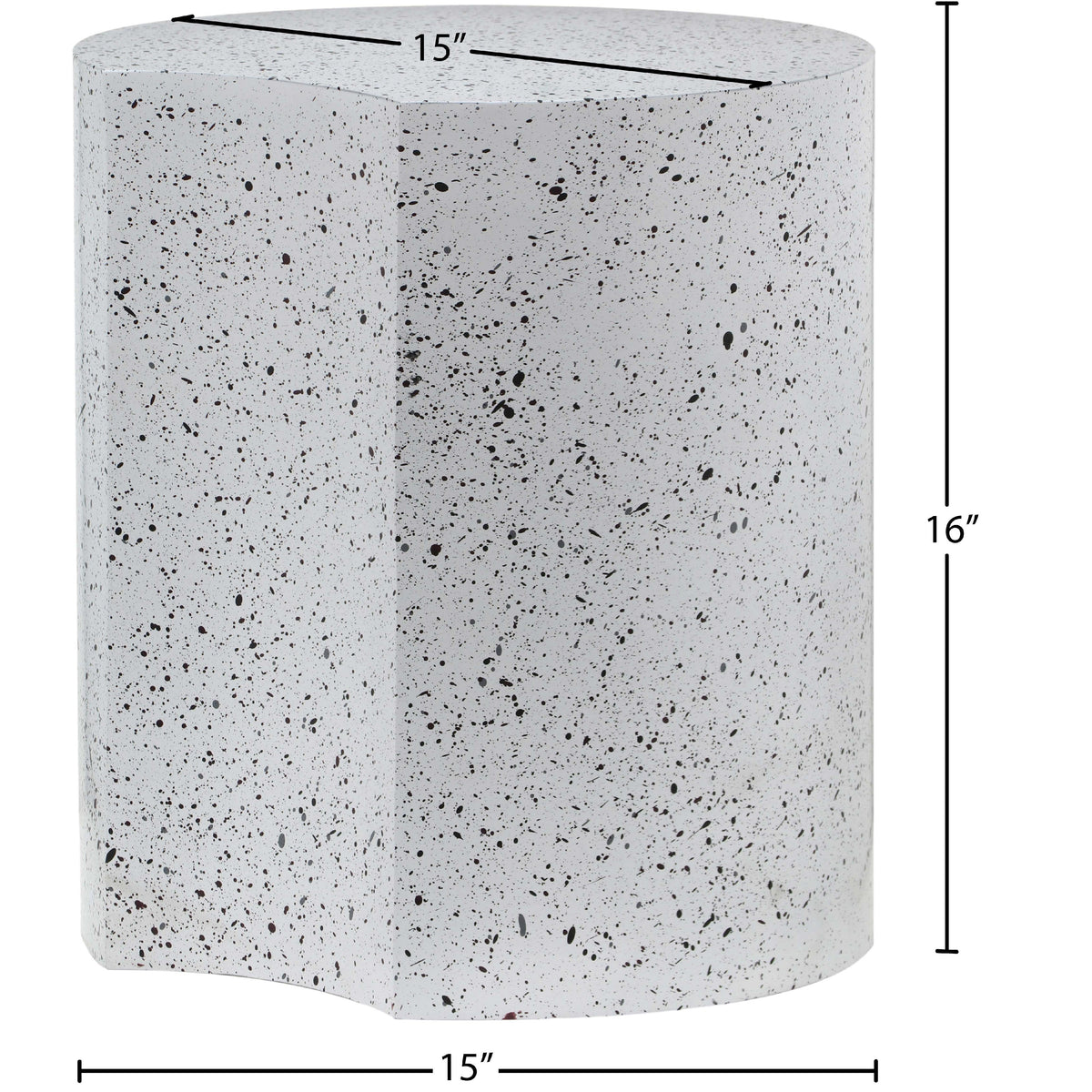 Meridian Dimple White End Table