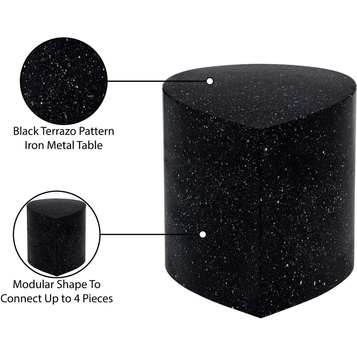 Meridian Petal Black Coffee Table