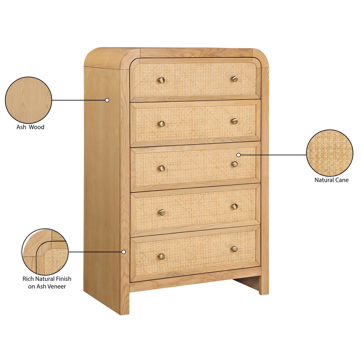 Meridian Siena Natural Chest
