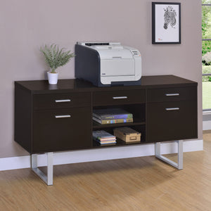Lawtey 5-drawer Home Office Storage Credenza Cappuccino