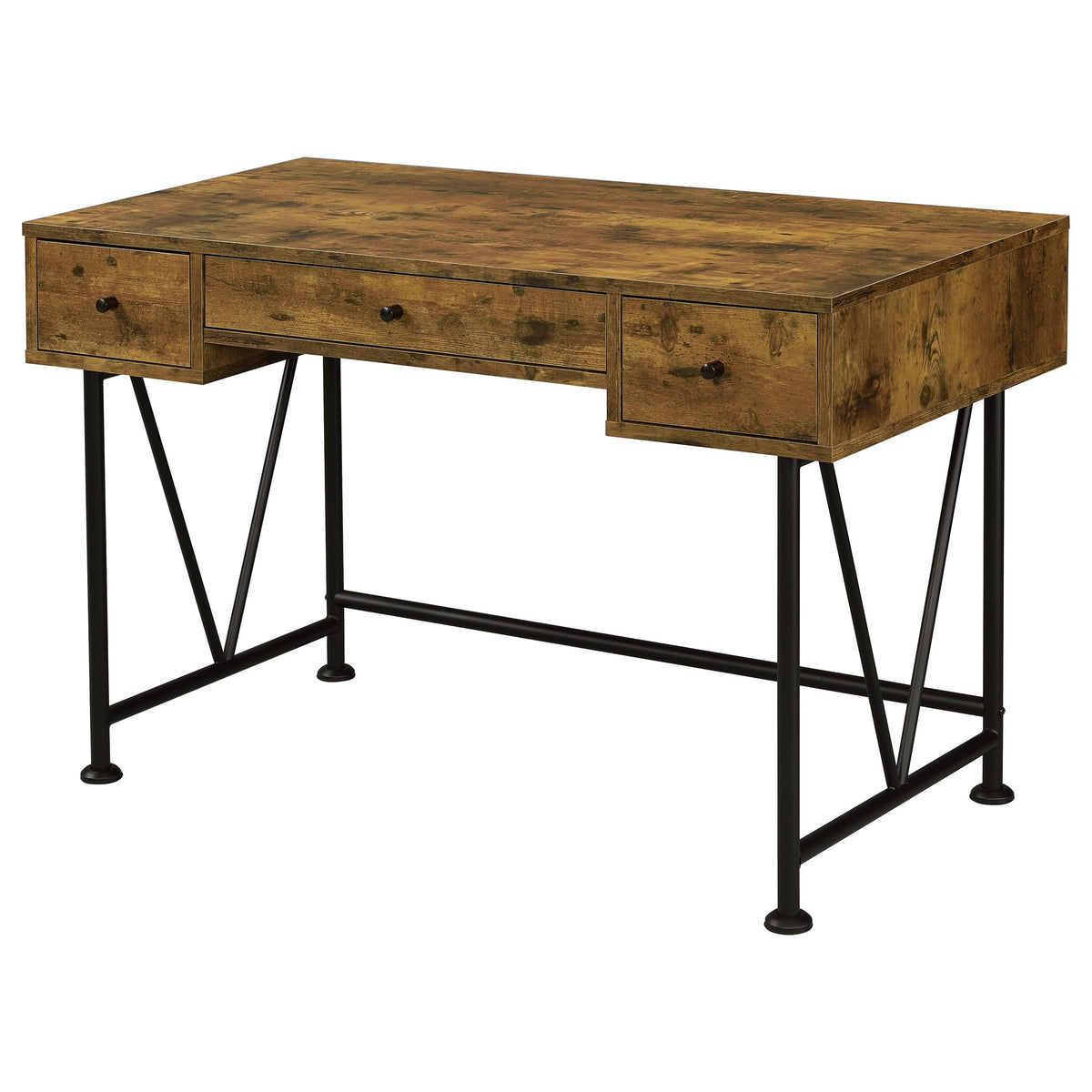 Analiese Computer Desk Bookcase Set Rustic Nutmeg