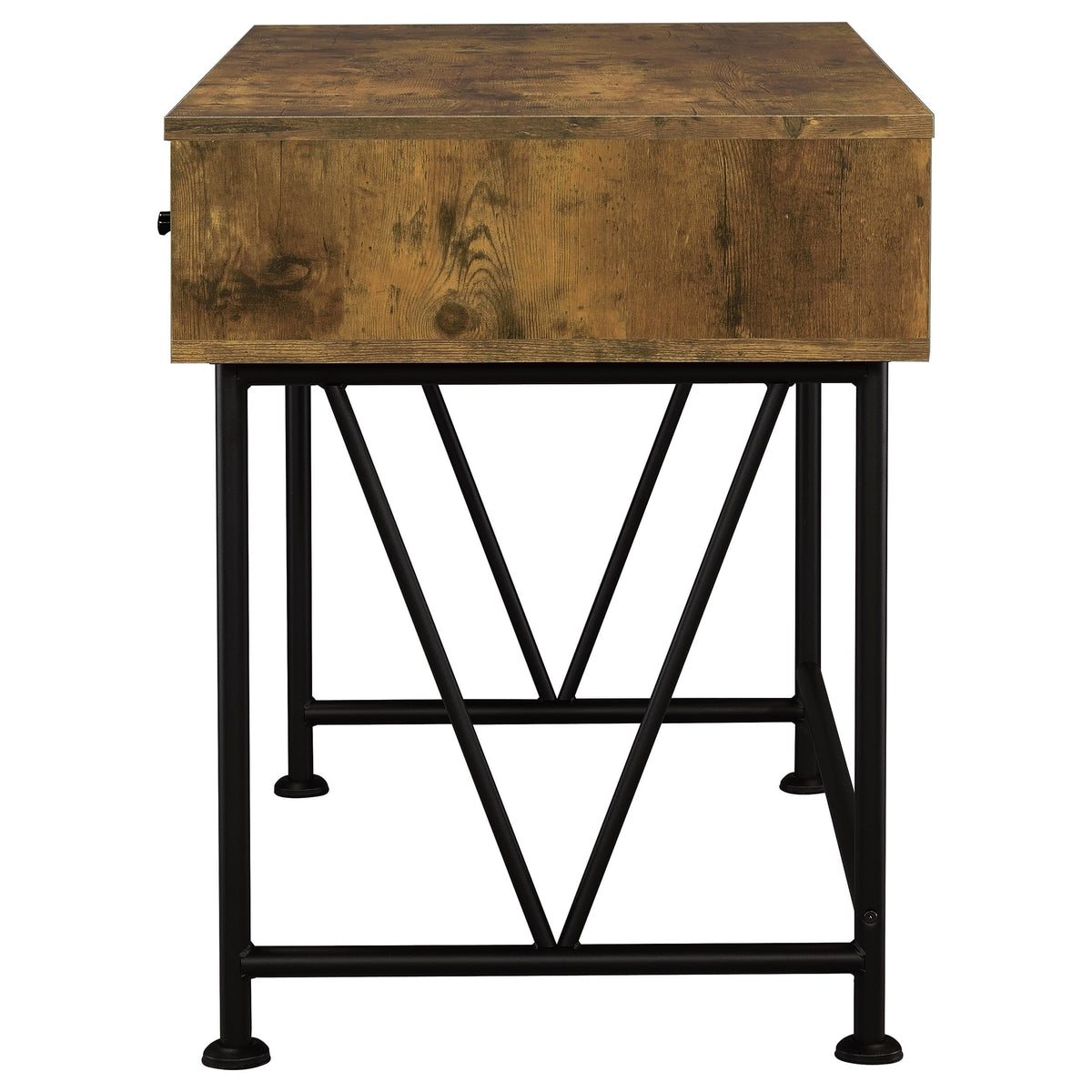 Analiese Computer Desk Bookcase Set Rustic Nutmeg