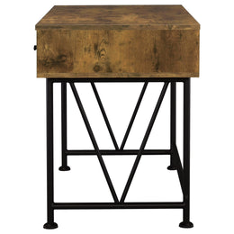 Analiese Computer Desk Bookcase Set Rustic Nutmeg