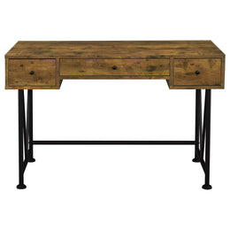Analiese Computer Desk Bookcase Set Rustic Nutmeg