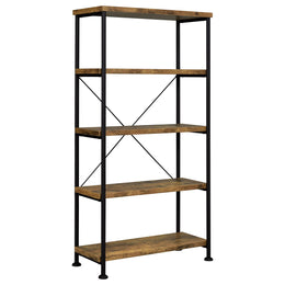 Analiese Computer Desk Bookcase Set Rustic Nutmeg