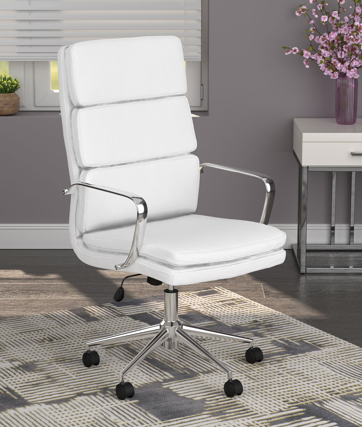 Ximena Upholstered Adjustable High Back Office Chair