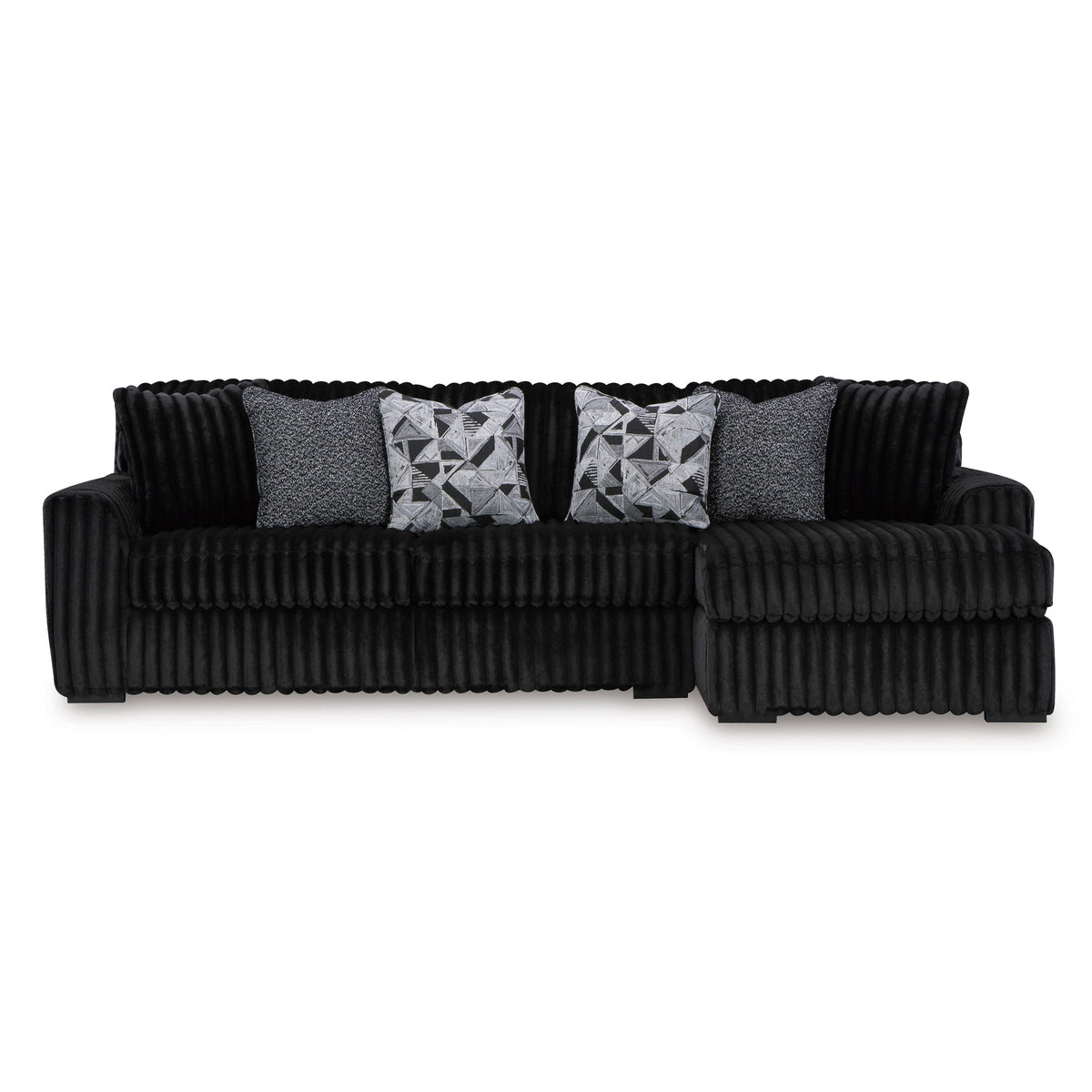 Swipe Furniture Exclusive Design Midnight-Madness Fabric 2 pc Sectional 9810366/9810317
