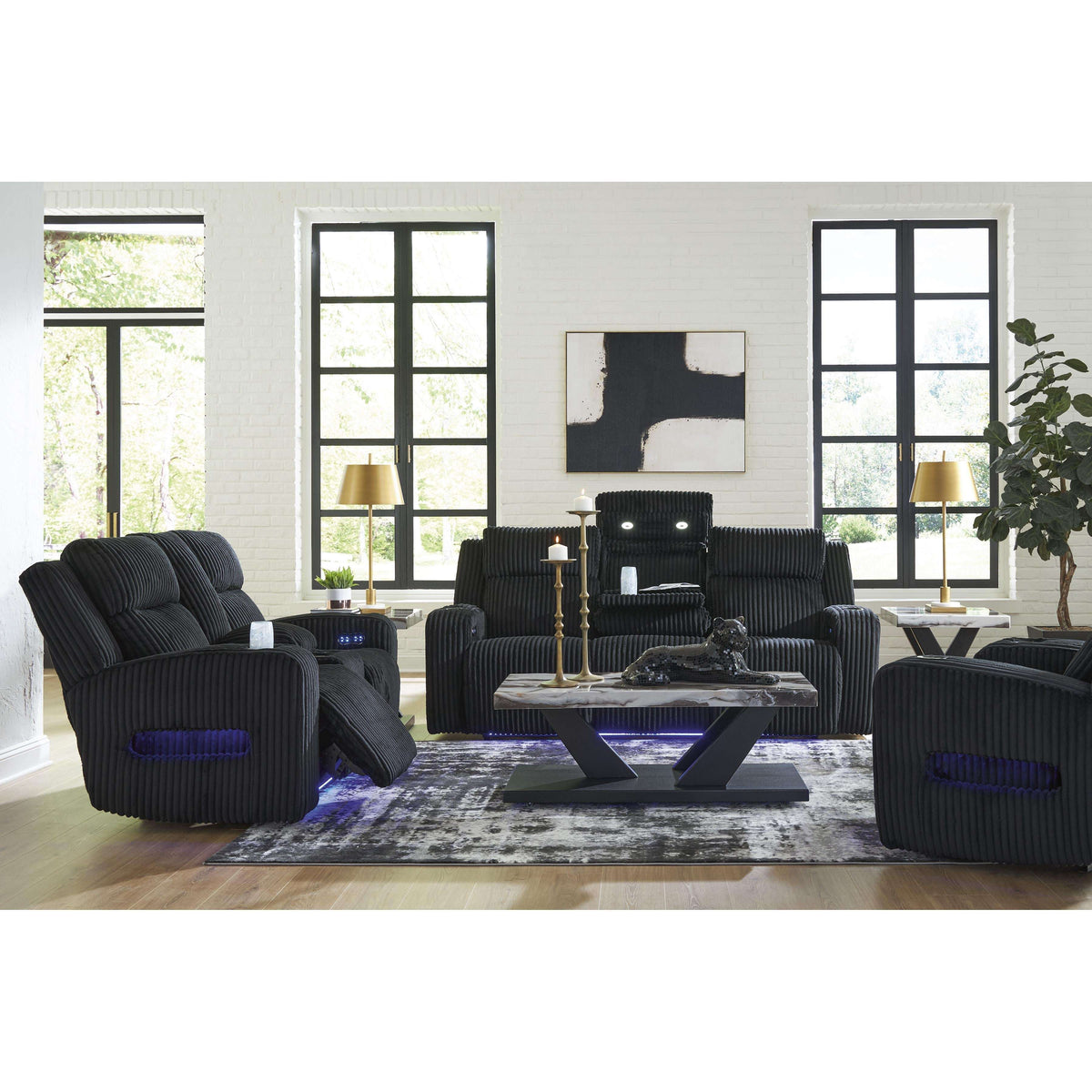 Swipe Furniture Exclusive Design Forest Lake Power Fabric Recliner PC6420213