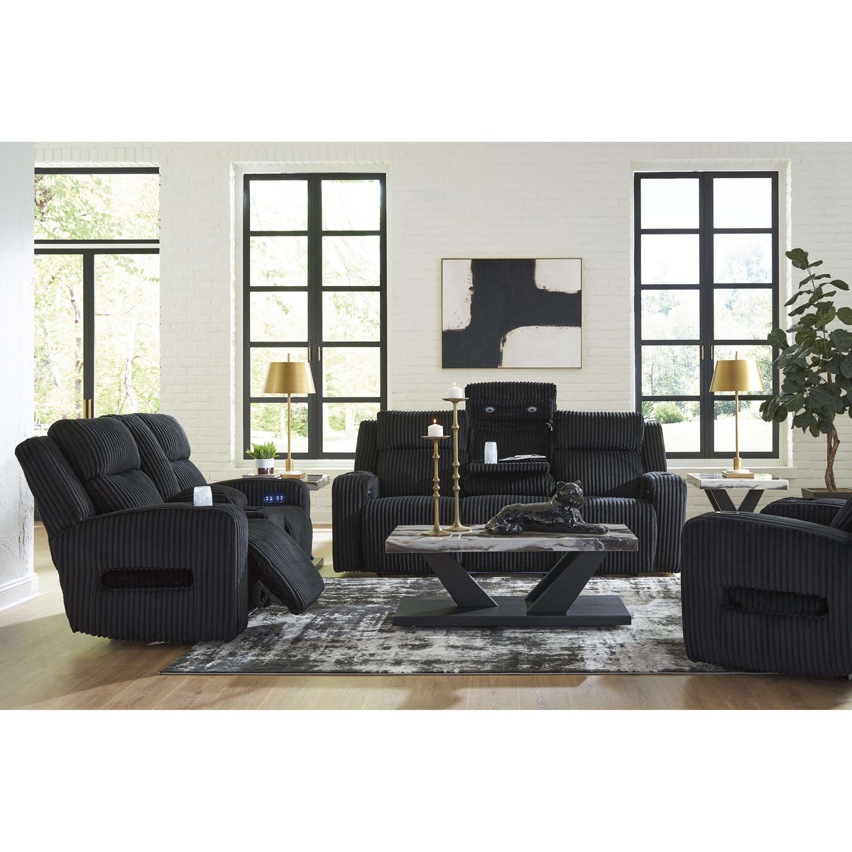 Swipe Furniture Exclusive Design Forest Lake Power Fabric Recliner PC6420213