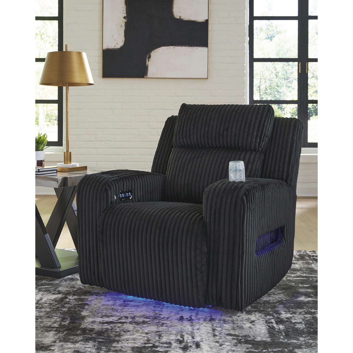 Swipe Furniture Exclusive Design Forest Lake Power Fabric Recliner PC6420213