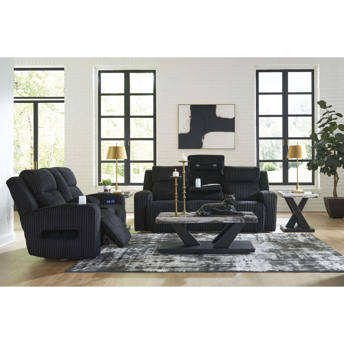 Swipe Modern Furniture Exclusive Design Forest Lake Power Reclining Fabric Sofa PC6420215