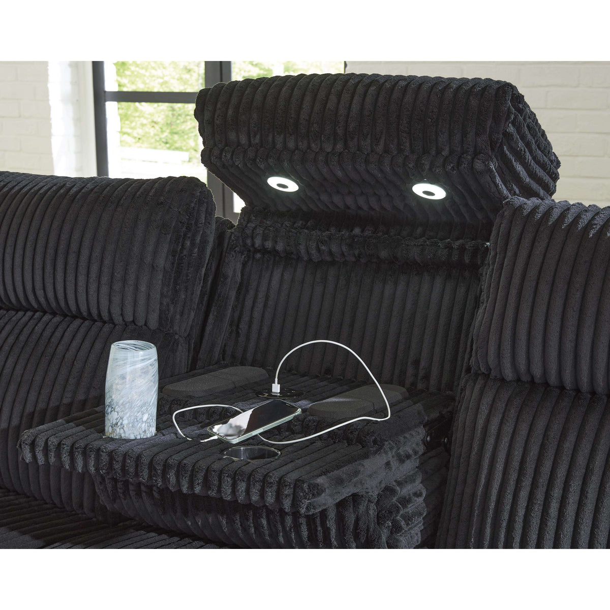 Swipe Modern Furniture Exclusive Design Forest Lake Power Reclining Fabric Sofa PC6420215