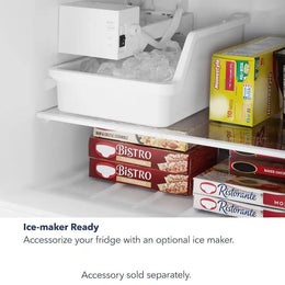 Insignia™ - 28 in. Wide 14.2 Cu. Ft. Top-Freezer Refrigerator with ENERGY STAR Certification - Stainless Steel
