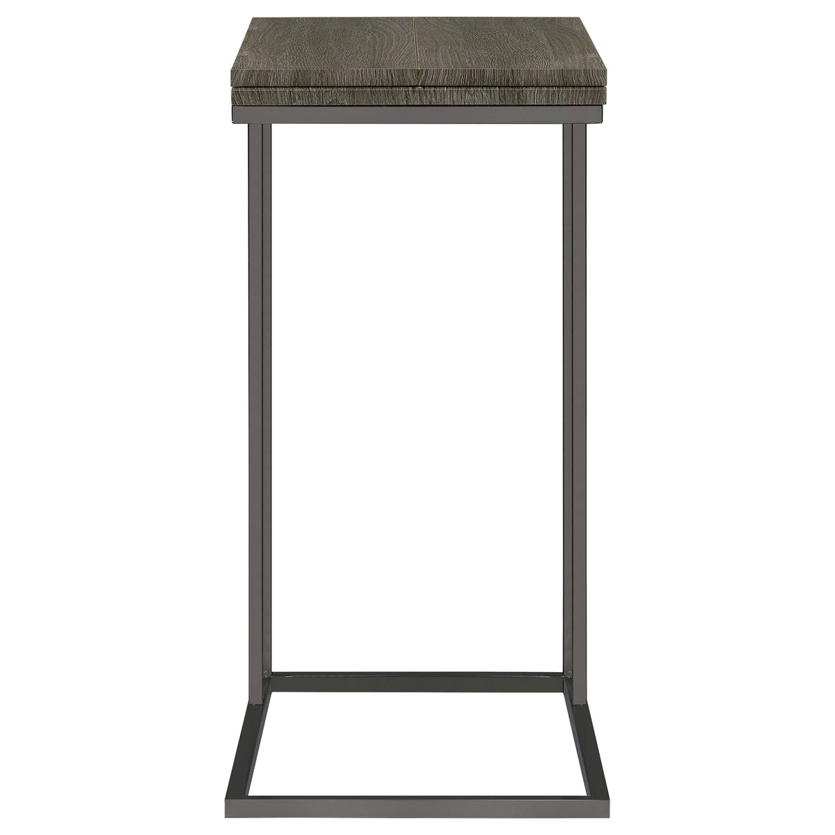 Pedro Expandable C-Shaped Sofa Side Table Chestnut