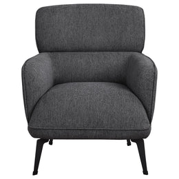 Andrea Upholstered Crecent Arm Accent Chair Orange