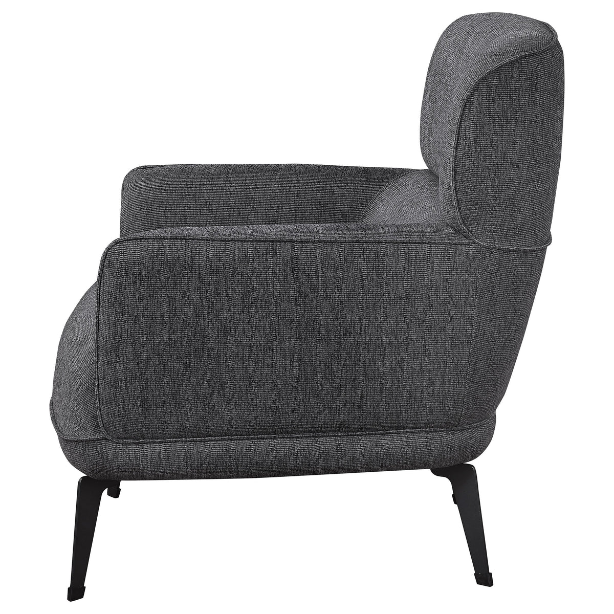 Andrea Upholstered Crecent Arm Accent Chair Orange