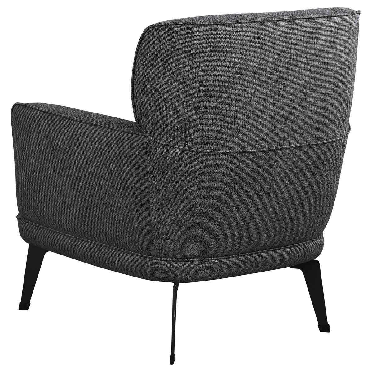 Andrea Upholstered Crecent Arm Accent Chair Orange