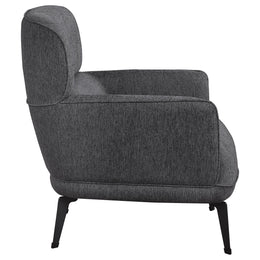 Andrea Upholstered Crecent Arm Accent Chair Orange