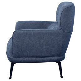 Andrea Upholstered Crecent Arm Accent Chair Orange